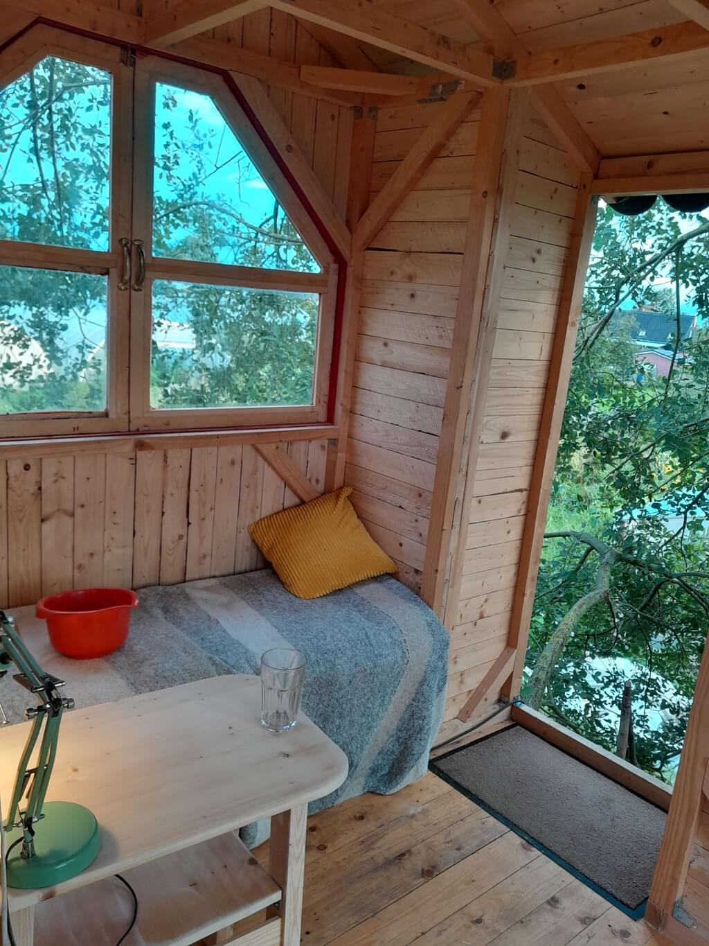Image of interior of treehouse