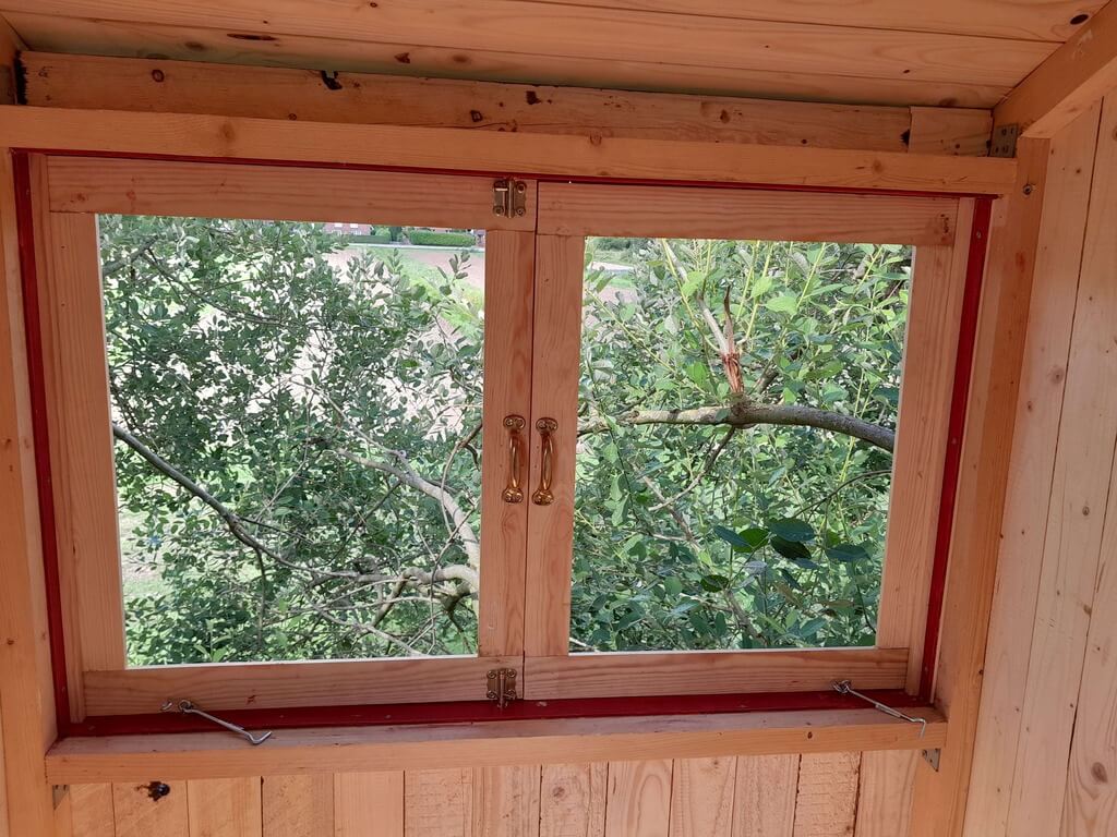 image of treehouse window from the inside